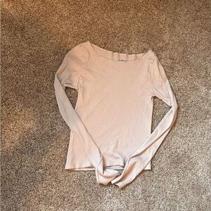 Women's Cream Long Sleeve Top